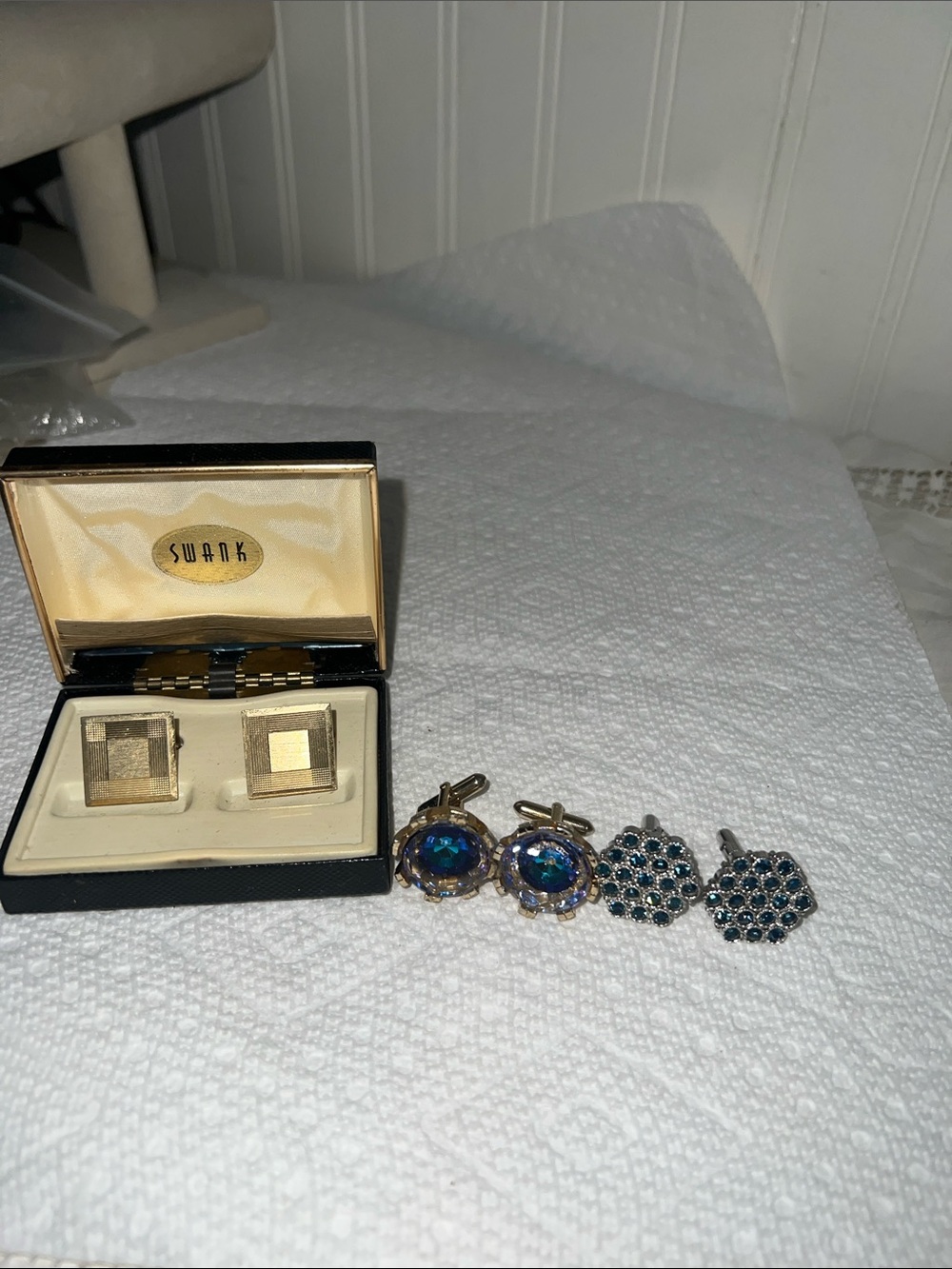 3 Sets Mid Century Vintage Swank Cufflinks